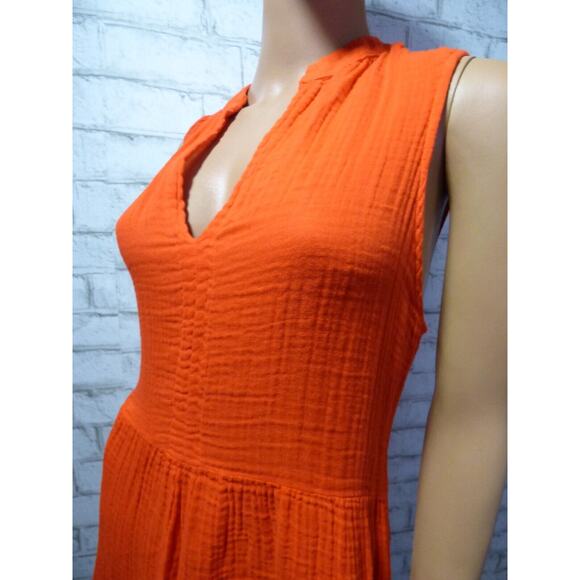 Michael Stars Tamale Red Waffled Cotton Gauze Daisy Dress Small NEW - Picture 7 of 12